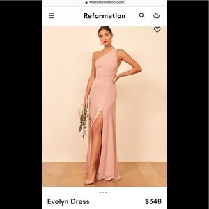 Reformation Evelyn Dress in Blush